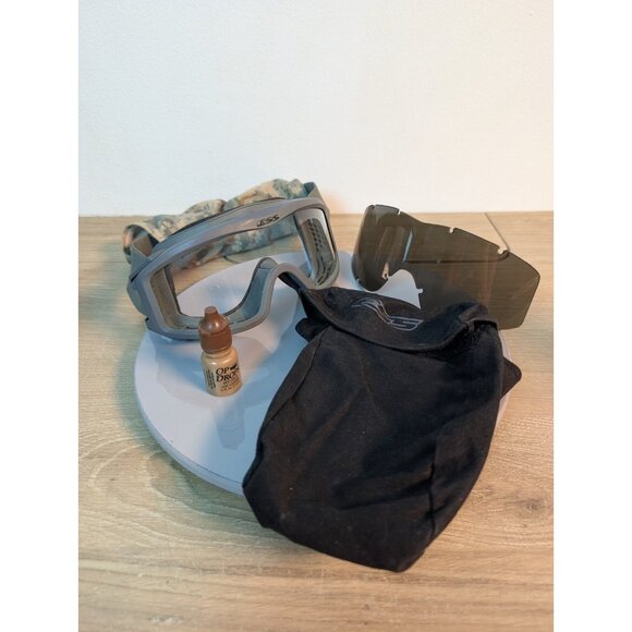 USGI ESS Profile NVG Tan Goggles w/ Clear & Dark Lens & Carrying Case Op Drops - Picture 1 of 6